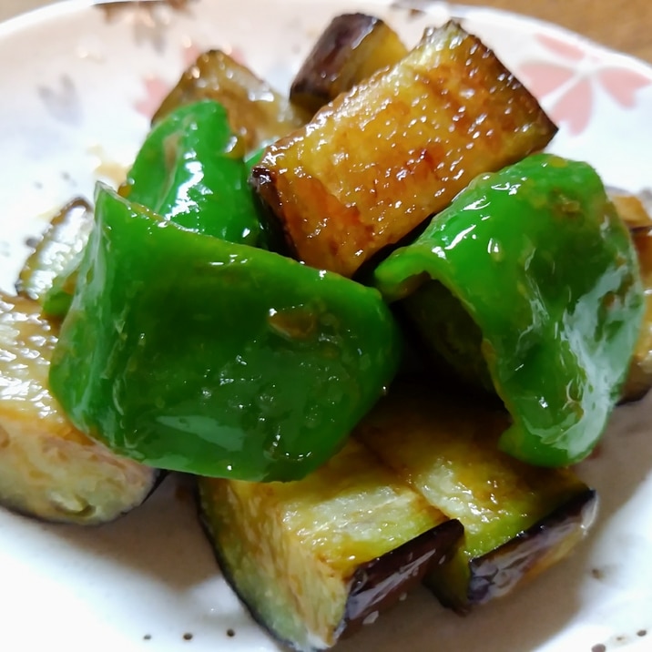 茄子とピーマンの辛子味噌炒め